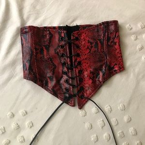 HOLIDAY SALE ✨ Snakeskin Corset Tube Top